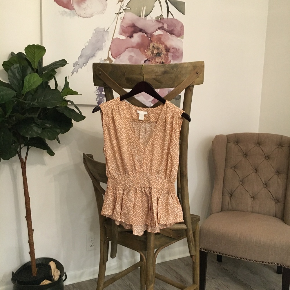 H&M Blush Print Top